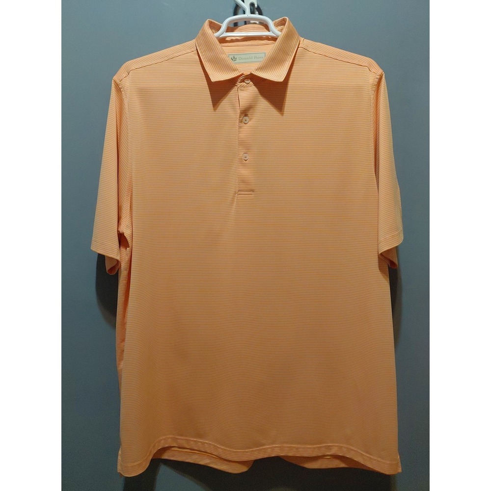 Donald Ross Polo  Golf XL Summit Hills Country Club Orange Striped New
